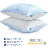 QUTOOL Shredded Memory Foam Pillows Cooling Bed Pillows