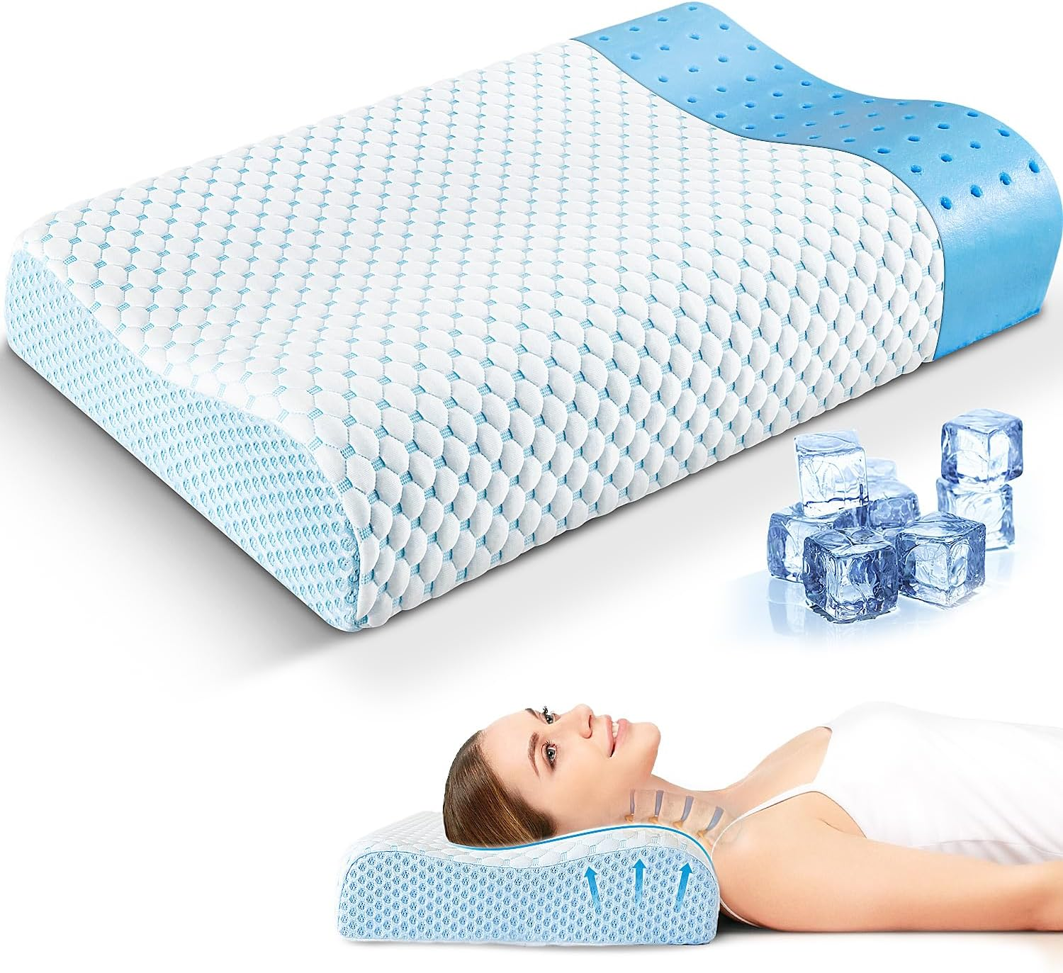  QUTOOL Shredded Memory Foam Pillows for Sleeping