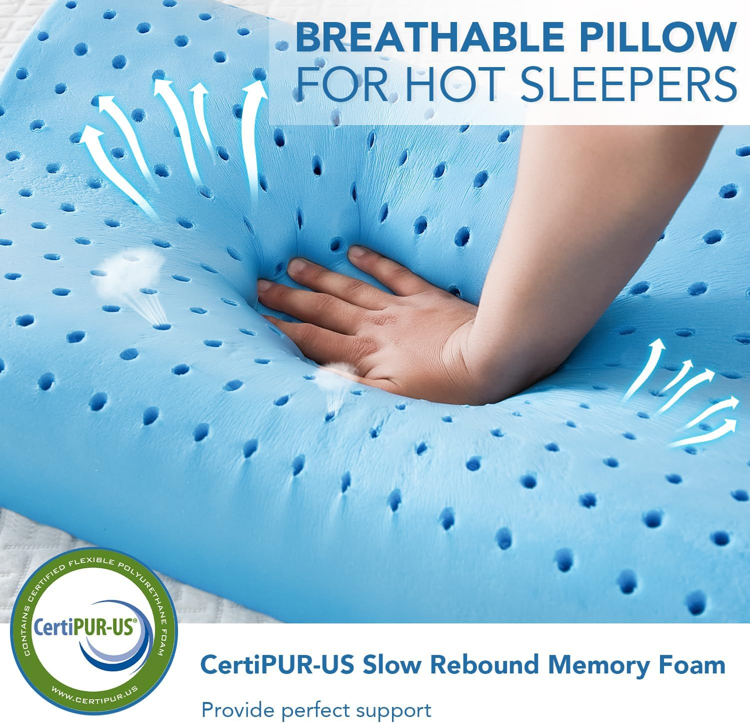 QUTOOL Memory Foam Cervical Sleeping Pillow for Neck Pain Relief