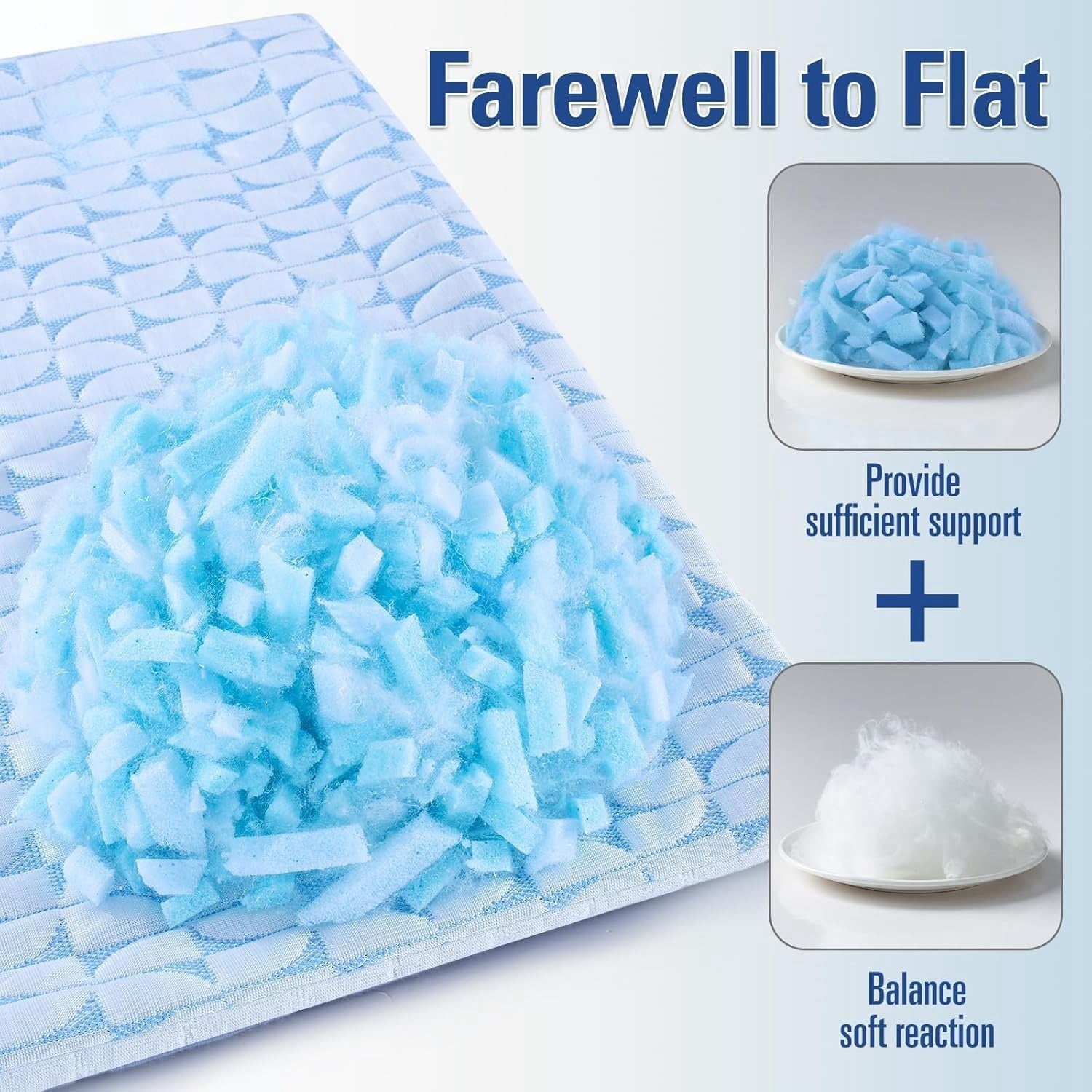 QUTOOL Shredded Memory Foam Pillows Cooling Bed Pillows