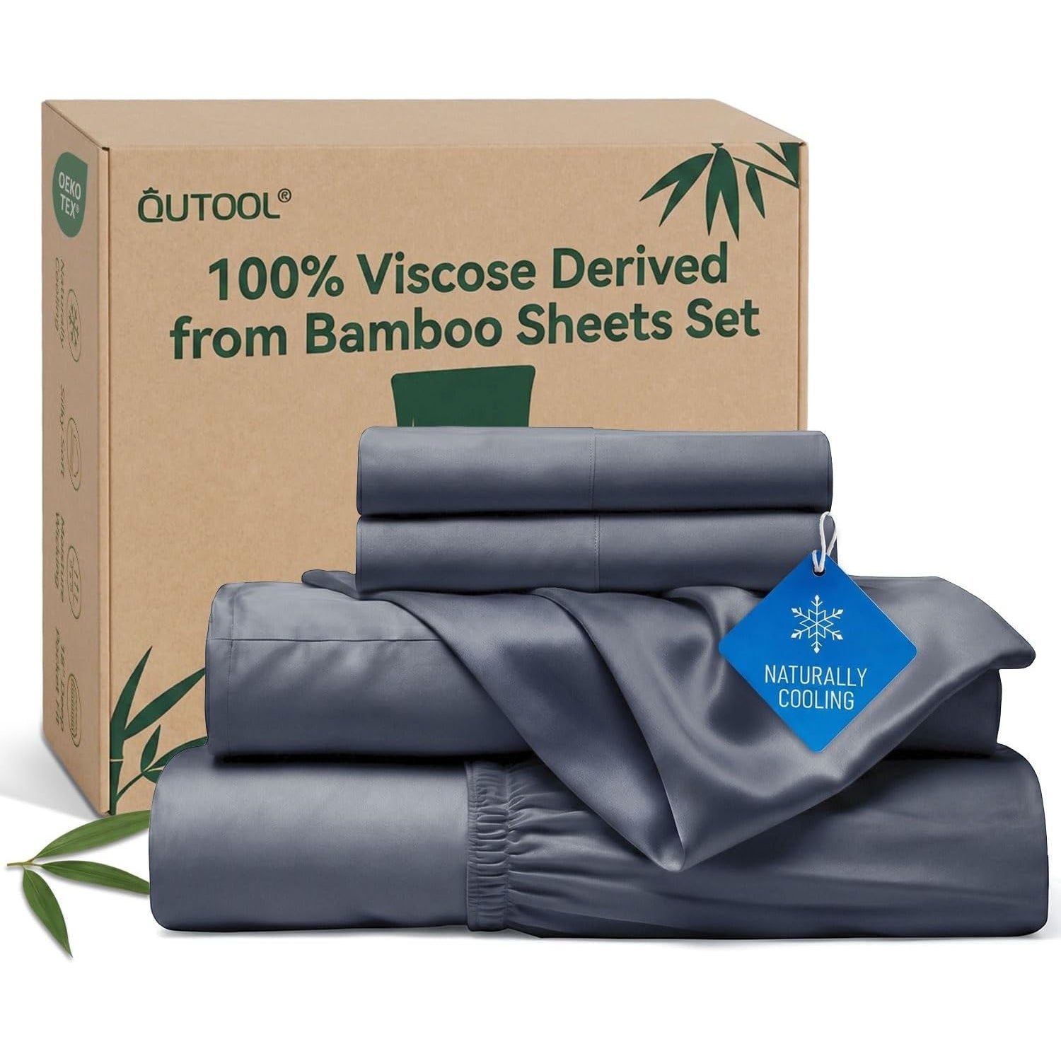 QUTOOL Cooling Bed Sheets Silky Soft and Breathable