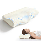 QUTOOL Memory Foam Cervical Neck Pillow, White
