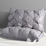 QUTOOL Luxury Hotel Goose Feather Pillow Set of 2, Gray