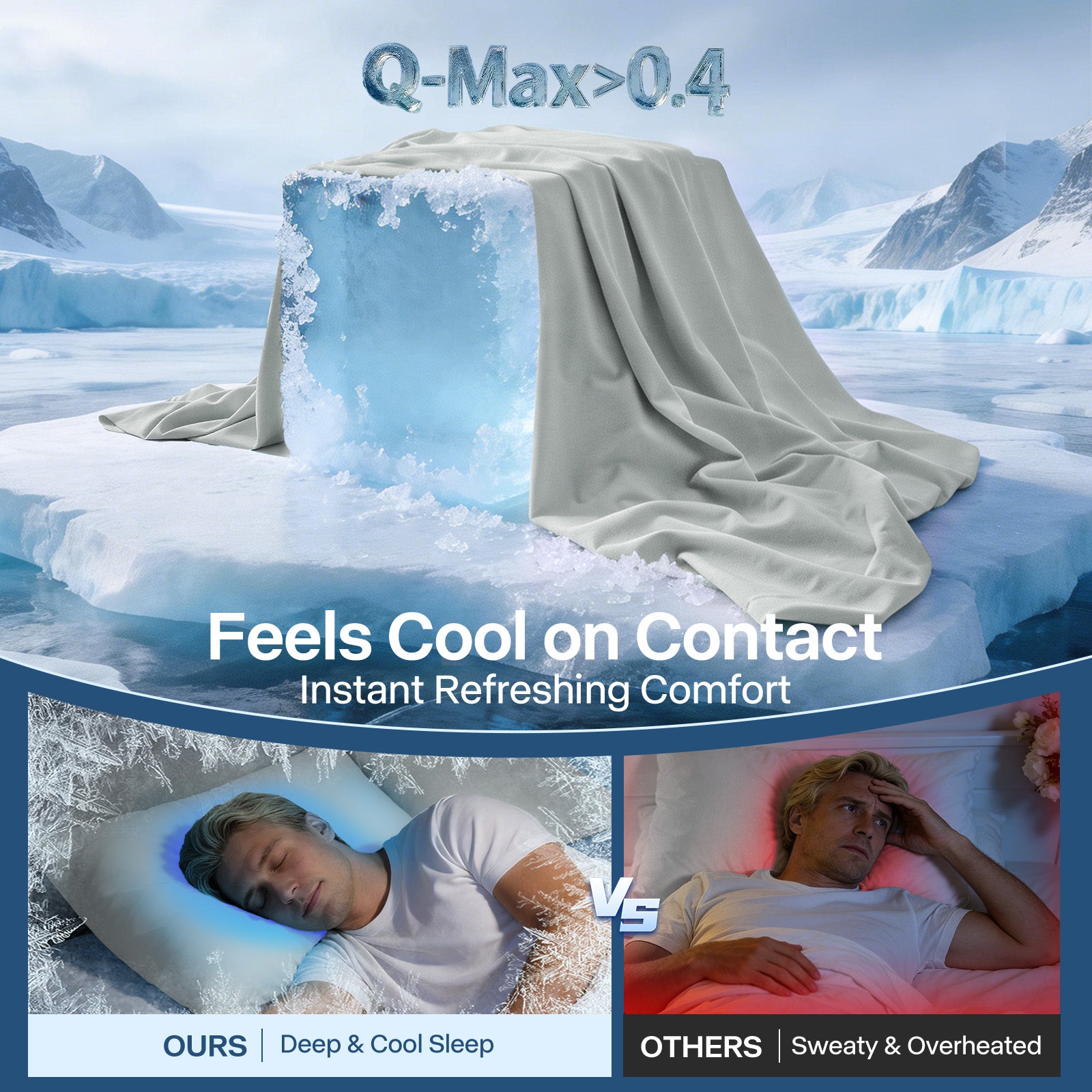QUTOOL Cooling Pillow Cases for Hot Sleepers