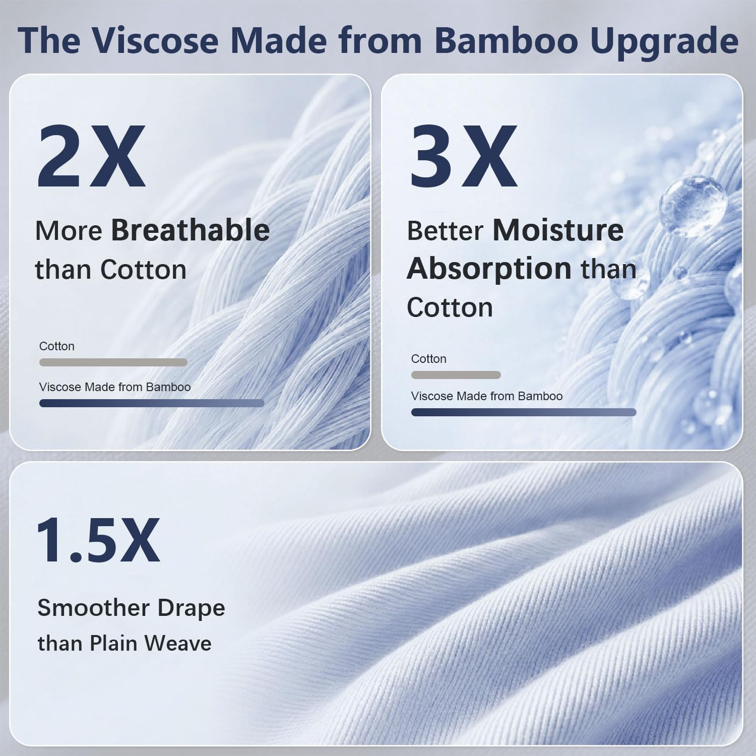 QUTOOL Cooling Bed Sheets Silky Soft and Breathable