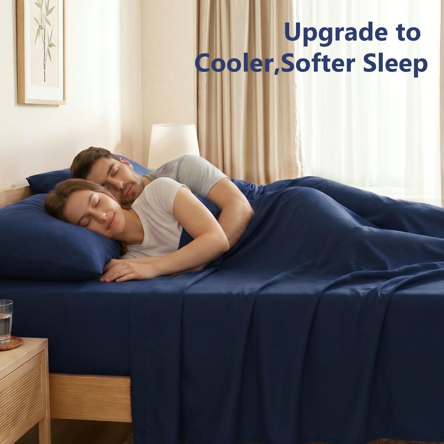 QUTOOL Cooling Bed Sheets Silky Soft and Breathable