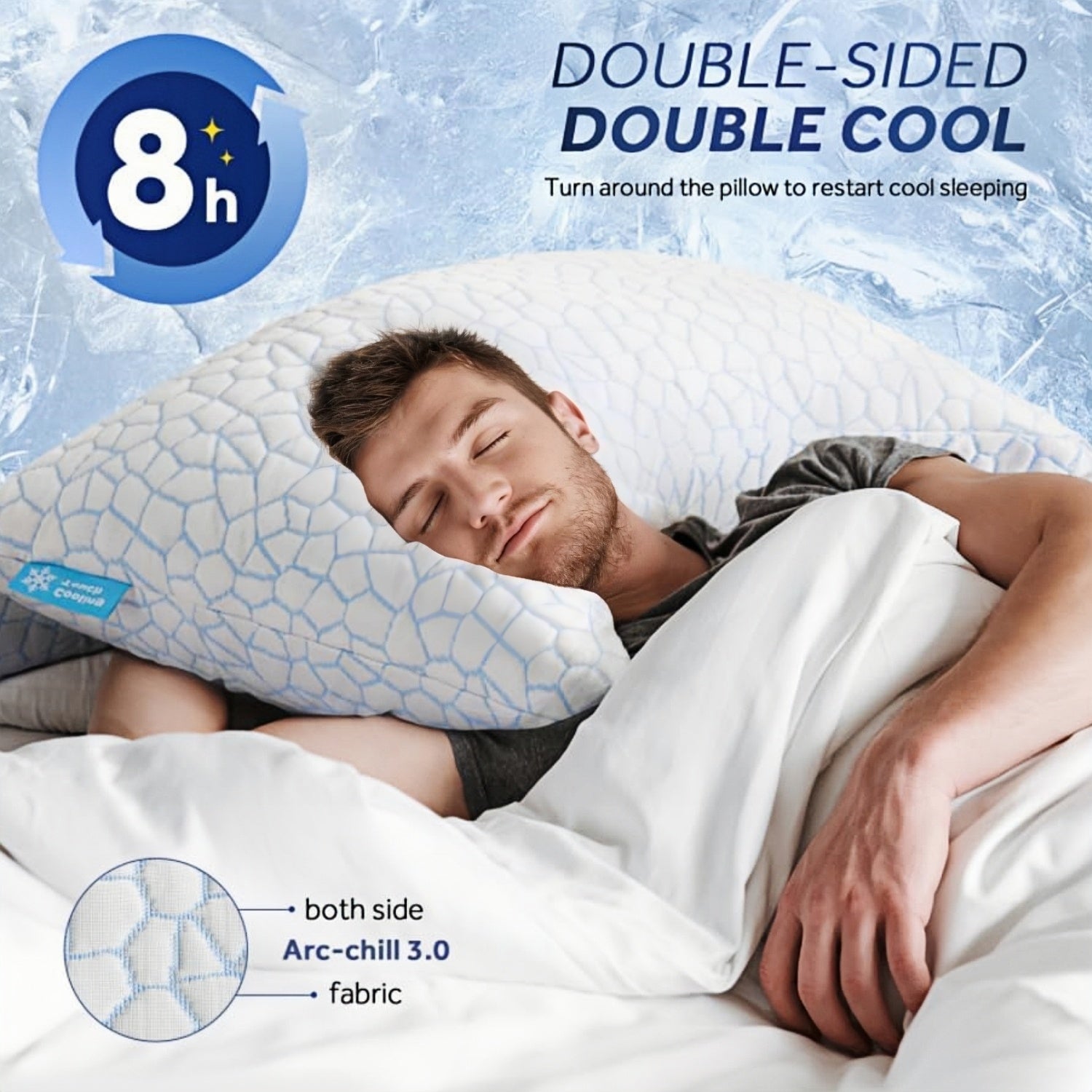 QUTOOL Cooling Side sleeper pillow for adults