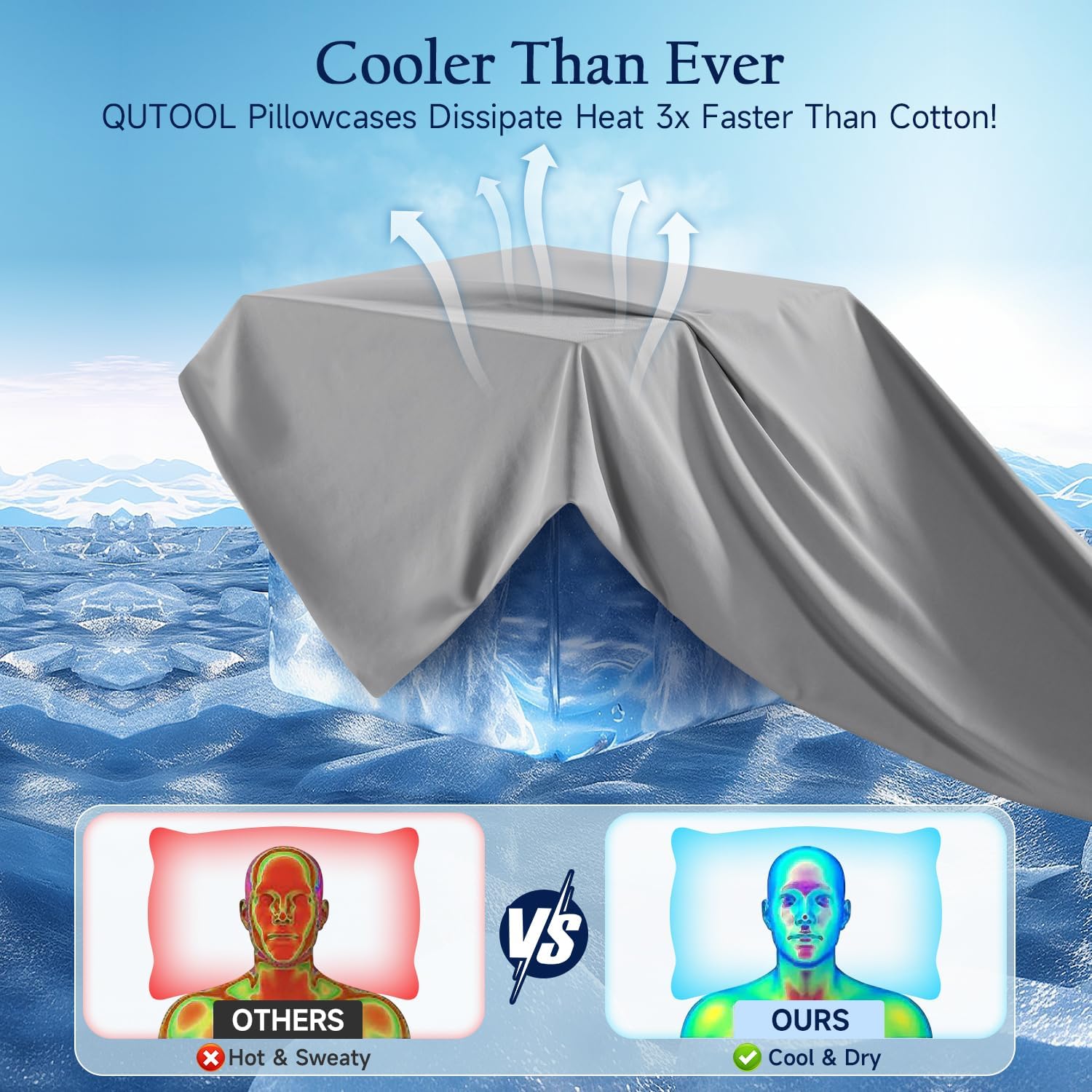 QUTOOL Cooling Pillow Cases for Hot Sleepers