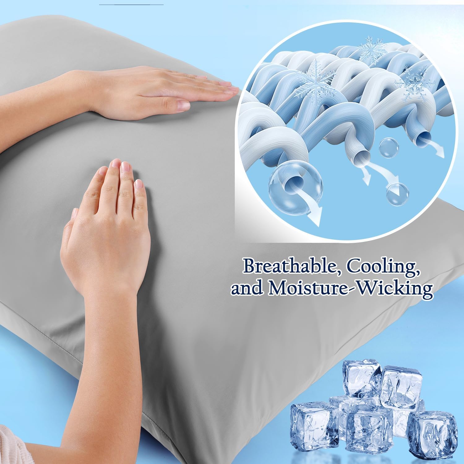 QUTOOL Cooling Pillow Cases for Hot Sleepers