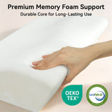 QUTOOL Memory Foam Cervical Neck Pillow, White