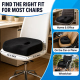 QUTOOL Memory Foam Donut Pillow, Ergonomic Center Cutout Seat Cushion