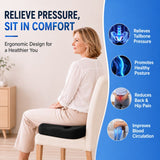 QUTOOL Memory Foam Donut Pillow, Ergonomic Center Cutout Seat Cushion