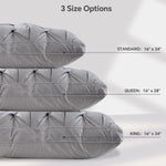 QUTOOL Luxury Hotel Goose Feather Pillow Set of 2, Gray