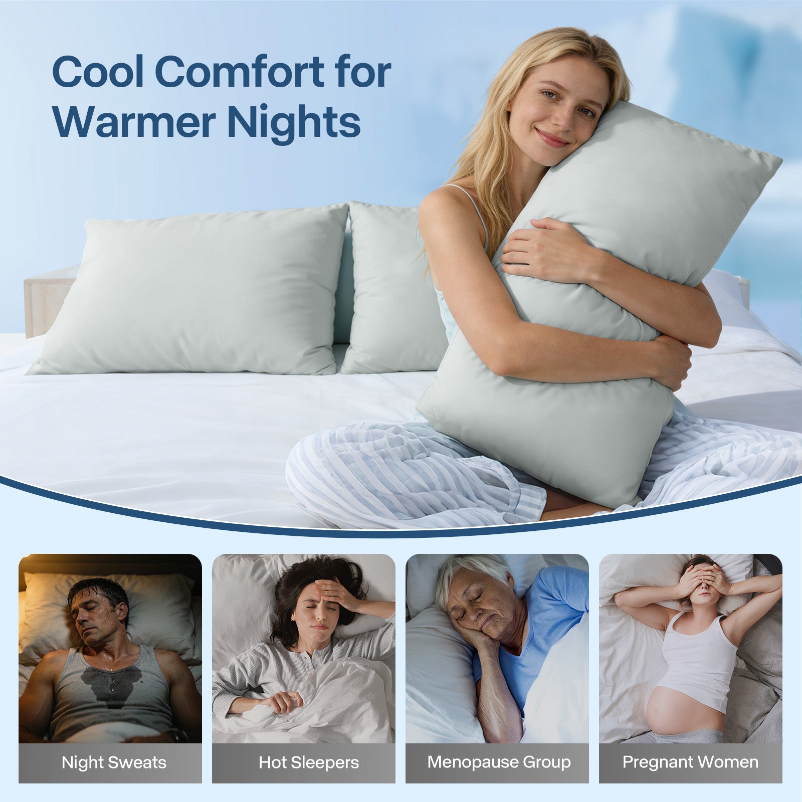 QUTOOL Cooling Pillow Cases for Hot Sleepers