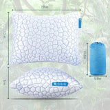QUTOOL Cooling Memory Foam Pillow with Travel Storage Bag, White