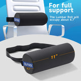 QUTOOL Lumbar Roll for Office Chair with Upgraded Strap