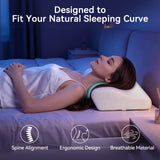 QUTOOL Memory Foam Cervical Neck Pillow, White