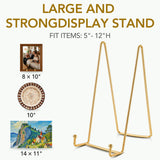 QUTOOL 6in Plate Stands, 4-Pack Metal Display Easels for Picture Frames