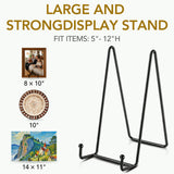 QUTOOL 6in Plate Stands, 4-Pack Metal Display Easels for Picture Frames