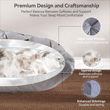 QUTOOL Luxury Hotel Goose Feather Pillow Set of 2, Gray