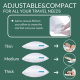 QUTOOL Cooling Memory Foam Pillow with Travel Storage Bag, White
