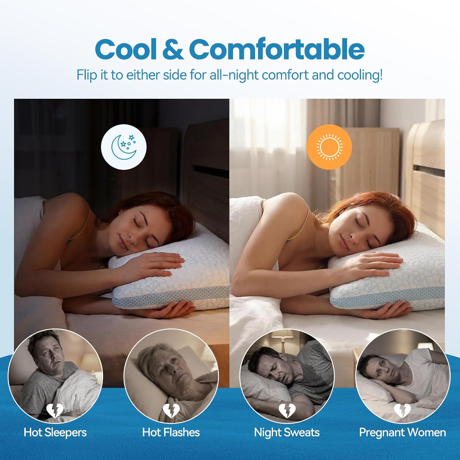 QUTOOL Shredded Memory Foam  Cool and Adjustable Loft