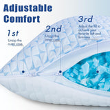QUTOOL Shredded Memory Foam Pillows Cooling Bed Pillows