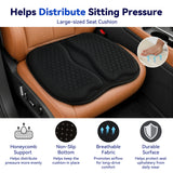 QUTOOL Gel Car Seat Cushion, Breathable TPE Honeycomb Gel Seat Pad
