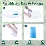 QUTOOL Cooling Memory Foam Pillow with Travel Storage Bag, White