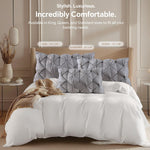 QUTOOL Luxury Hotel Goose Feather Pillow Set of 2, Gray