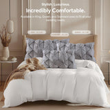 QUTOOL Luxury Hotel Goose Feather Pillow Set of 2, Gray