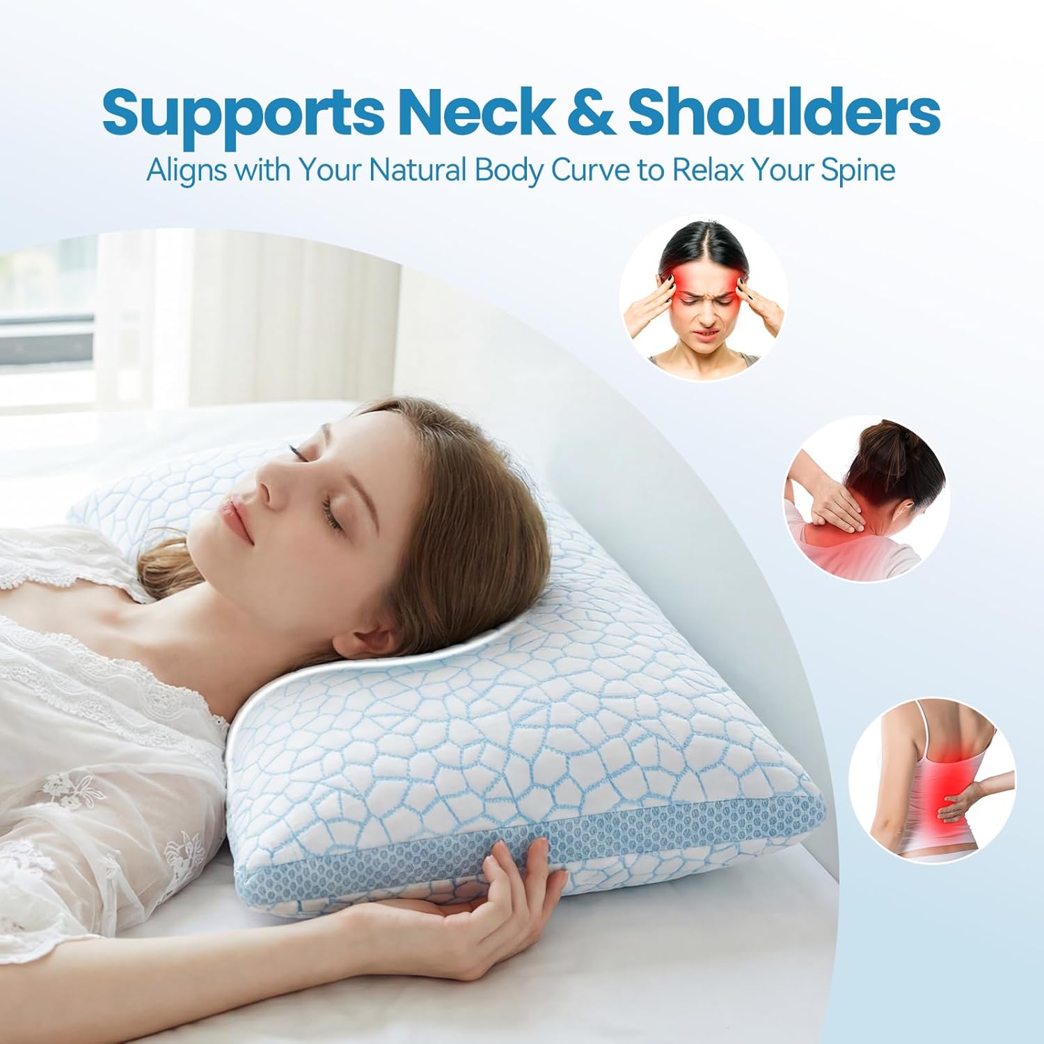 QUTOOL Shredded Memory Foam  Cool and Adjustable Loft