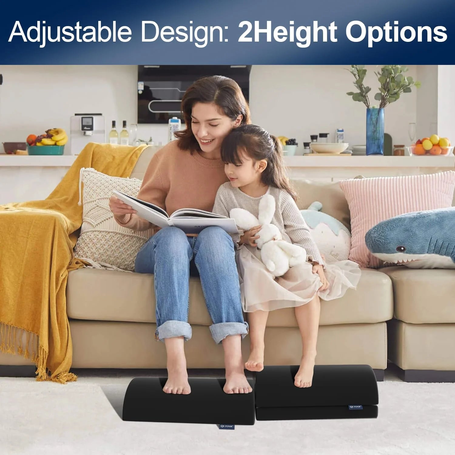QUTOOL Memory Foam Foot Rest Under Desk