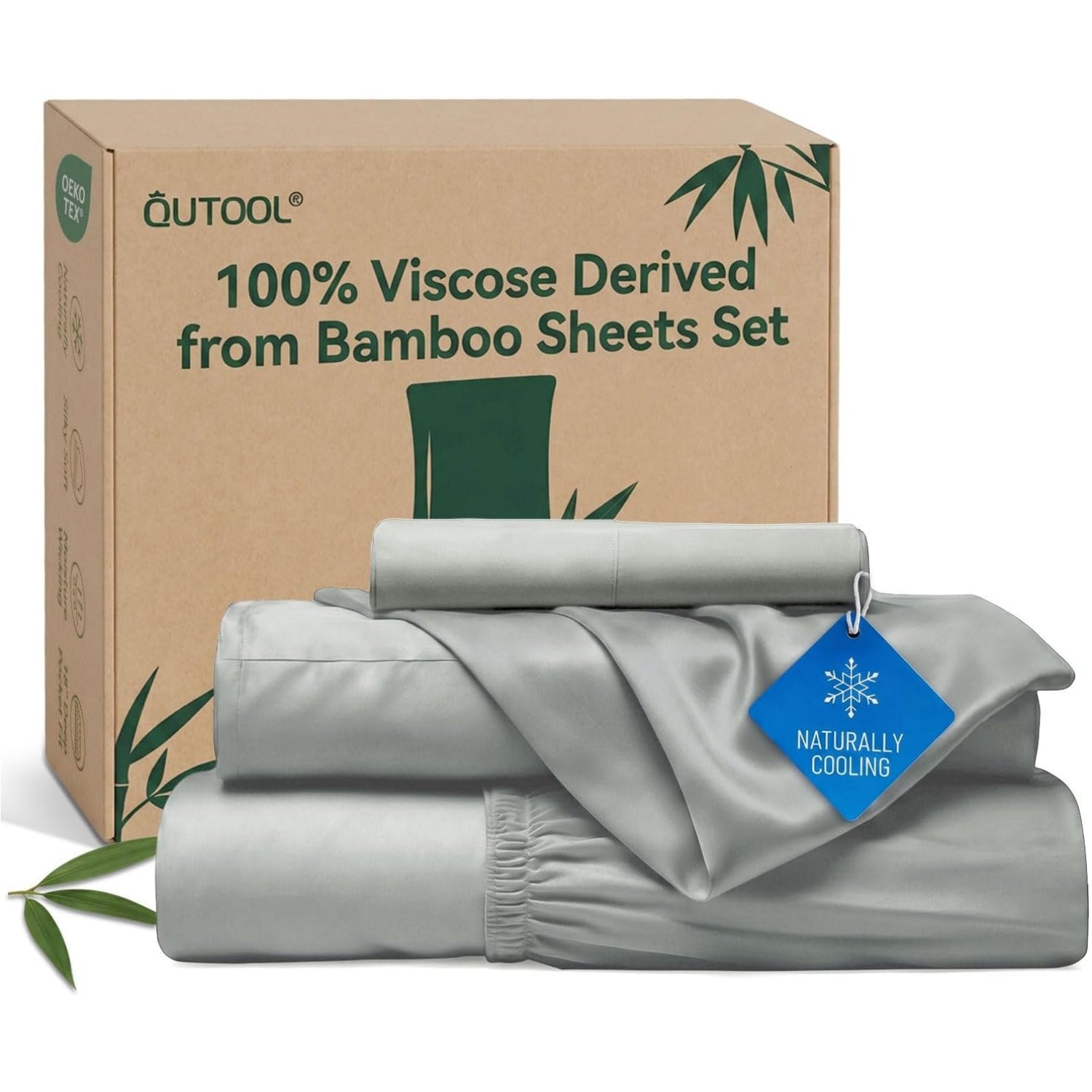 QUTOOL Cooling Bed Sheets Silky Soft and Breathable