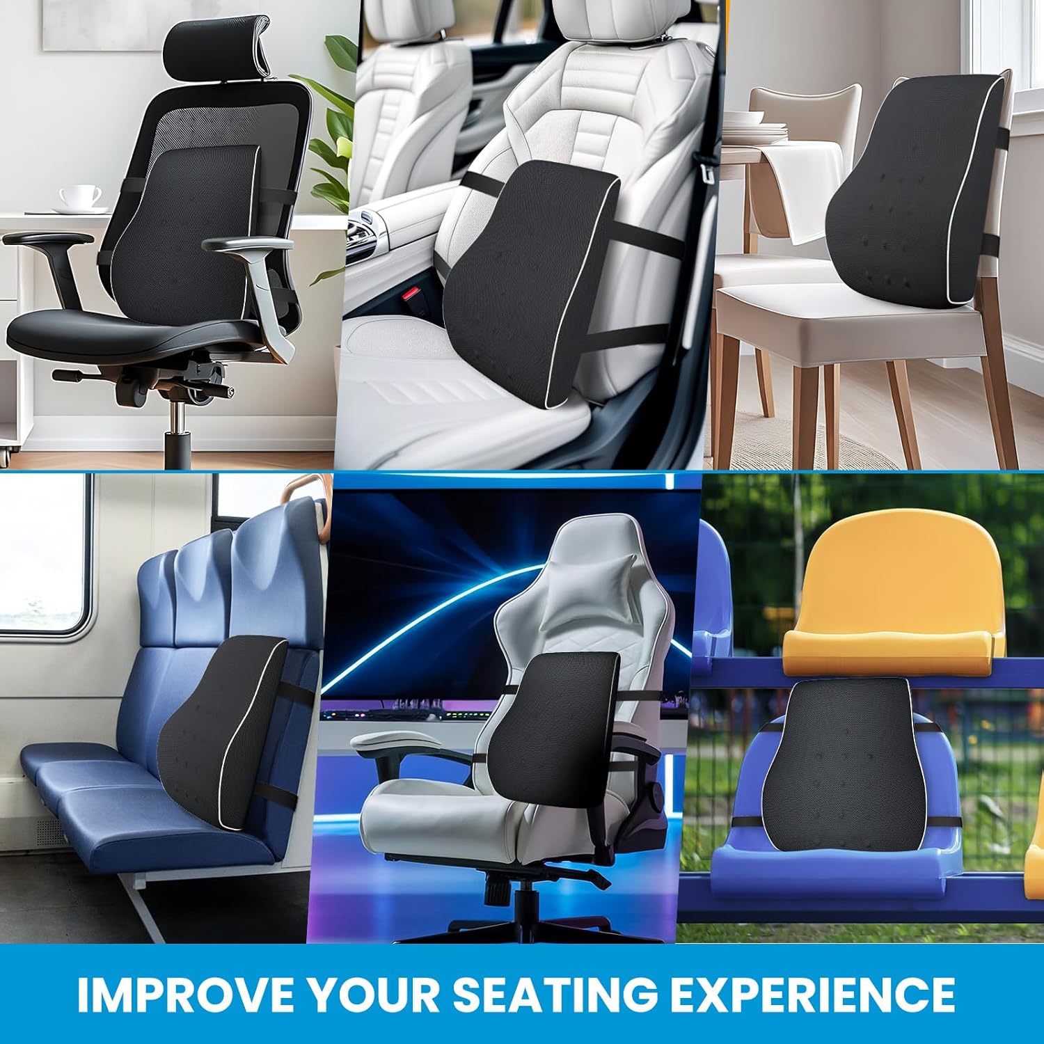 QUTOOL Lumbar Support Pillow for Office Chair