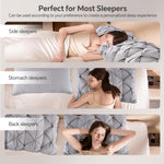 QUTOOL Luxury Hotel Goose Feather Pillow Set of 2, Gray