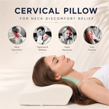 QUTOOL Memory Foam Cervical Neck Pillow, White