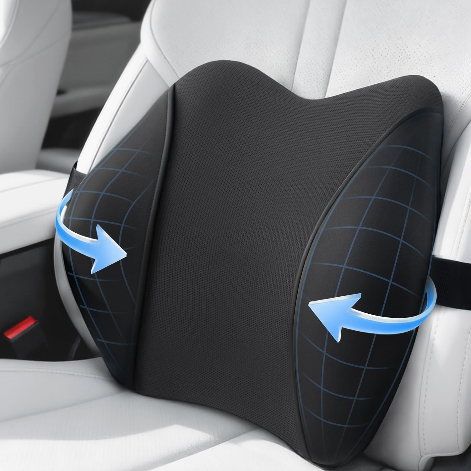 Lumbar Support Pillow for Car Seat – High-Density Memory Foam