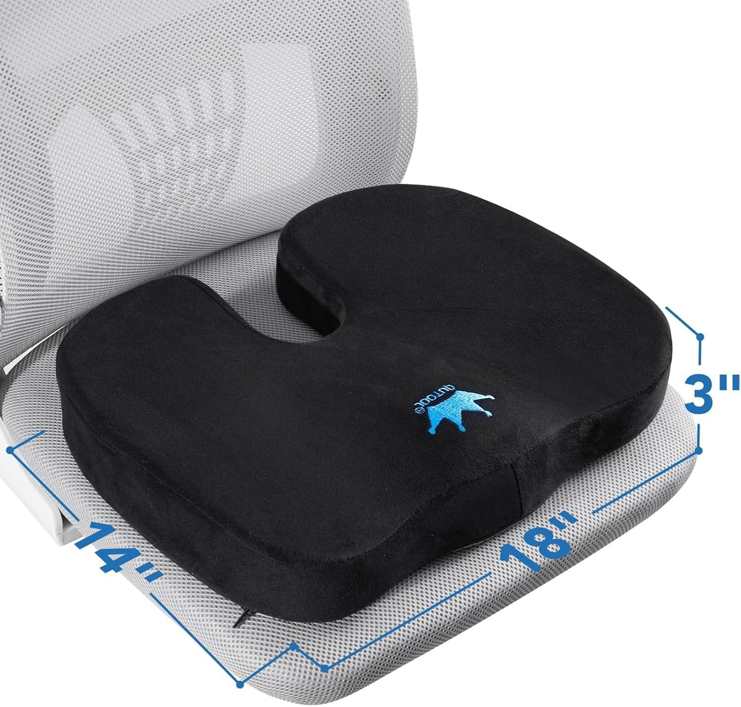 QUTOOL Memory Foam Seat Cushion for Office Chair Coccyx Cushion