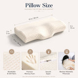 QUTOOL Memory Foam Cervical Neck Pillow, White
