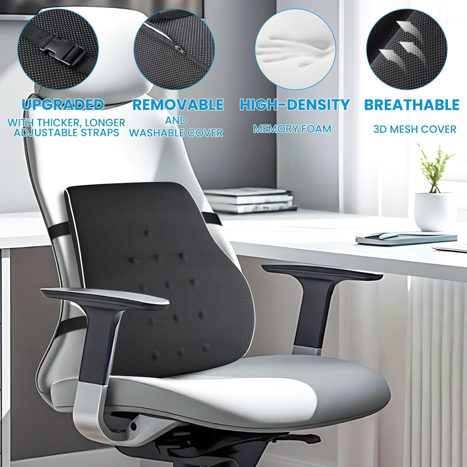 QUTOOL Lumbar Support Pillow for Office Chair