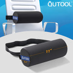 QUTOOL Lumbar Roll for Office Chair with Upgraded Strap Medium Soft-lumbar Roll