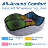 QUTOOL Memory Foam Car Seat Thick Cushion for Driving Comfort