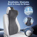 QUTOOL Car Lumbar Support Pillow with Headrest