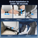 QUTOOL Car Lumbar Support Pillow with Headrest
