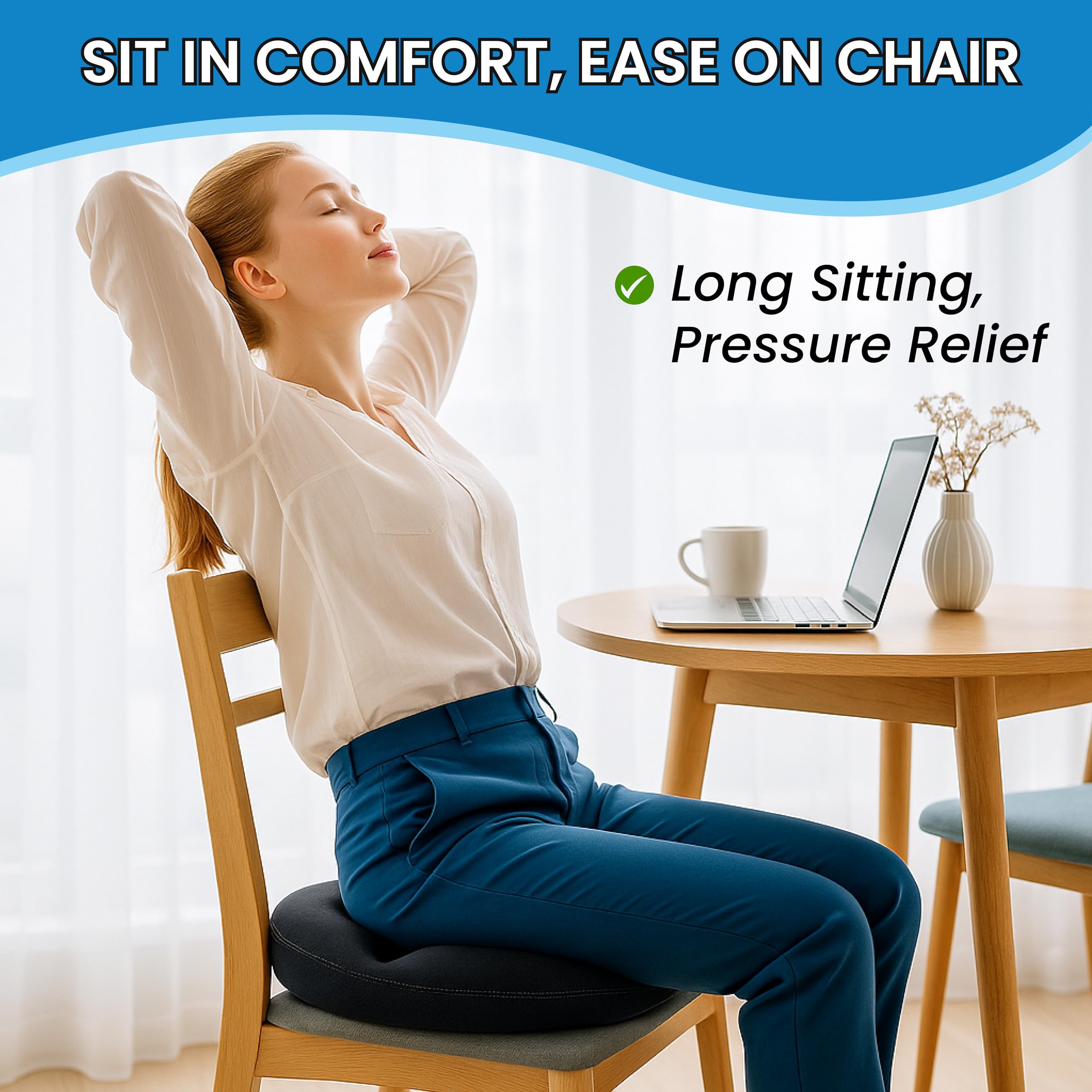 QUTOOL Donut Pillow for Tailbone Pain Hemorrhoid Cushion