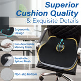 QUTOOL Memory Foam Car Seat Thick Cushion for Driving Comfort