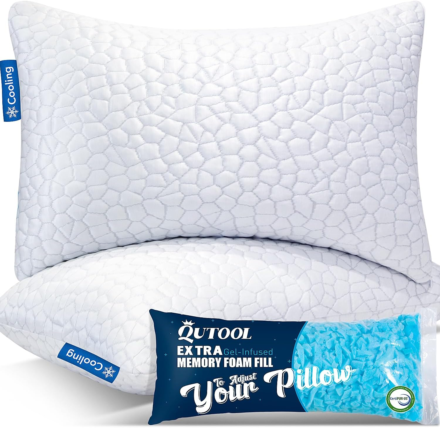 inight Memory Foam Pillow, Cooling Pillow Memory Foam, Soft Memory Foam  Pillows for Back Sleepers & Side Sleepers Pillows- Standard Size, 5 inches  Loft 