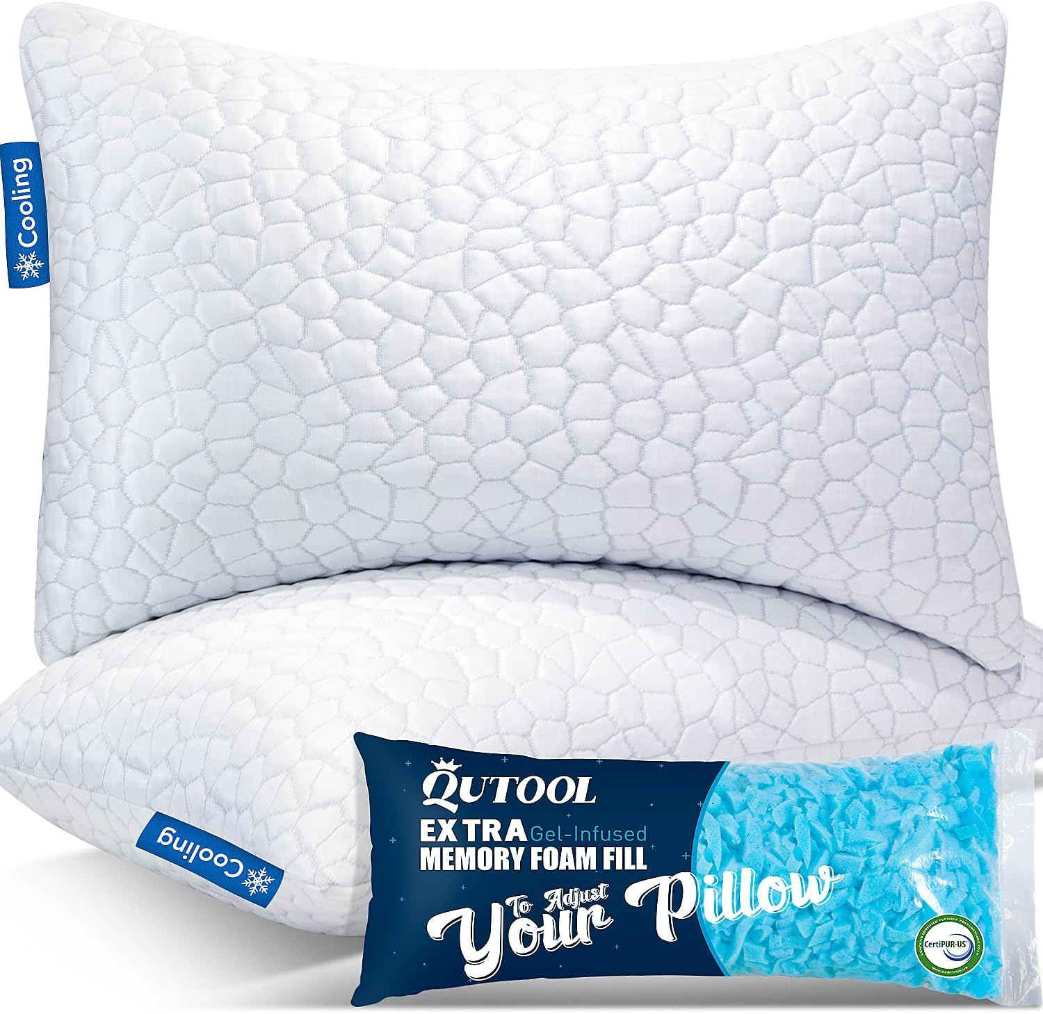 Shredded Memory Foam Pillows Bed Pillows for Sleeping Luxury Hotel