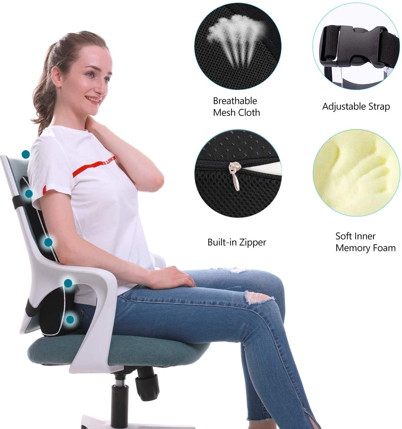 QUTOOL Orthopedic Seat Cushion and Lumbar Support Macao